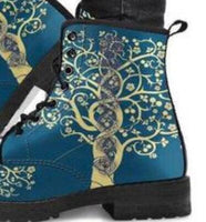 Combat Boots, Lace Up, Festival Bohemian Ankle Boots Combat boots,  Boots- Tree of Life- - MaWeePet- Art on Apparel