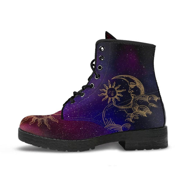 Mens Galaxy -Classic boots,  Hipster Festival Bohemian Combat boots  Boots - MaWeePet- Art on Apparel