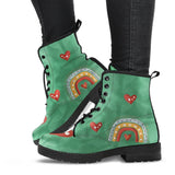 Mens Hearts and Rainbows -Classic boots,  Hipster Festival Doc Style Boots - MaWeePet- Art on Apparel