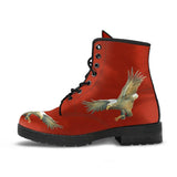 Mens Red Eagle-Lace up Festival Bohemian Combat boots  Boots - MaWeePet- Art on Apparel