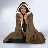 Warm Brown-Hooded Blanket, Hoodie Fleece Cloak, Wearable Blanket, Cosy Fleece, Surf Wear, Festival Clothes, Camping Fleece - MaWeePet- Art on Apparel