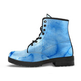 Mens Blue Watercolor - Hipster Festival Bohemian Combat boots  Boots - MaWeePet- Art on Apparel