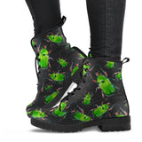 Mens Green Bugs- Hipster Festival Bohemian Combat boots  Boots - MaWeePet- Art on Apparel
