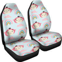 Rainbow child, Car Seat covers, 2 in pack, stretch to fit most bucket seats - MaWeePet- Art on Apparel