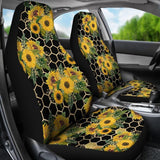 sunflower bee Car Seat Covers,  Seat Protector, Car Accessory, Front Seat Covers, for cars, vans or trucks. - MaWeePet- Art on Apparel