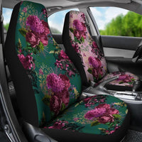 Car seat covers, Green Pink flower Car Seat Covers,   fits most bucket seats for cars, vans or trucks. - MaWeePet- Art on Apparel