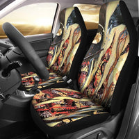 Car seat covers, Raven Munin - Fits most bucket style seats,   fits most bucket seats for cars, vans or trucks. - MaWeePet- Art on Apparel