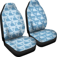 Whales Blue- Fits most bucket style seats,  fits most bucket seats for cars, vans or trucks. - MaWeePet- Art on Apparel