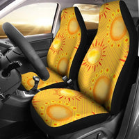 Yellow Suns- Car Seat Covers,  Seat Protector, Car Accessory, Front Seat Covers, for cars, vans or trucks. - MaWeePet- Art on Apparel