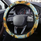 Sky Blue Bees- Steering wheel cover - MaWeePet- Art on Apparel