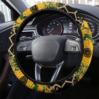 Sunflower Bees 4 Steering Wheel Cover - MaWeePet- Art on Apparel