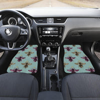 Bee Blue-Set of 4 Car Floor Mats (2 large front and 2 smaller rear) - MaWeePet- Art on Apparel