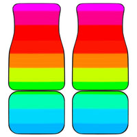 Rainbow Pride-Set of 4 Car Floor Mats (2 large front and 2 smaller rear) - MaWeePet- Art on Apparel