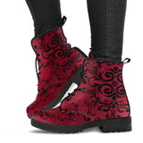 Mens Red Royal - Hipster Festival Bohemian Combat boots  Boots - MaWeePet- Art on Apparel