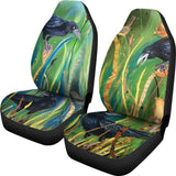 Car seat covers, Raven Munin- Fits most bucket style seats,   fits most bucket seats for cars, vans or trucks. - MaWeePet- Art on Apparel