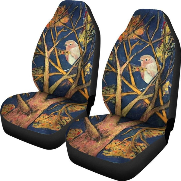 Golden bird Car Seat Covers,   Seat Protector, Car Accessory, Front Seat Covers, for cars, vans or trucks. - MaWeePet- Art on Apparel