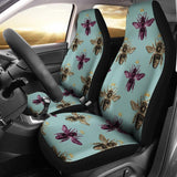 Bee Blue Car Seat Covers,  Seat Protector, Car Accessory, Front Seat Covers, for cars, vans or trucks. - MaWeePet- Art on Apparel