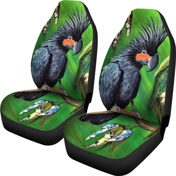 Black cockatoo- Fits most bucket style seats,   fits most bucket seats for cars, vans or trucks. - MaWeePet- Art on Apparel