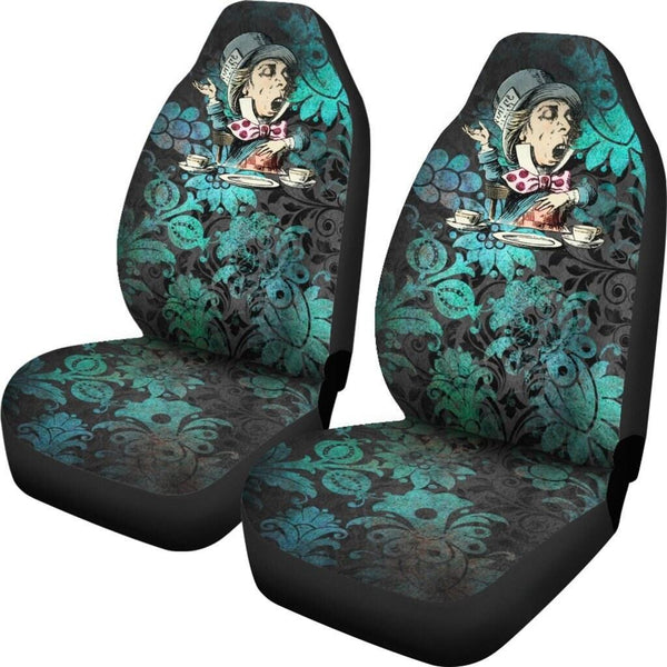 Mad Hatter Grunge- Car Seat Covers,  fits most bucket seats for cars, vans or trucks. - MaWeePet- Art on Apparel