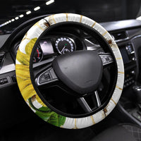 Sunflower Bees 2- steering wheel cover - MaWeePet- Art on Apparel