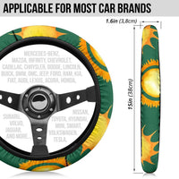 Green Suns Steering Wheel Covers - MaWeePet- Art on Apparel