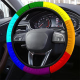 Rainbow Steering Wheel Cover - MaWeePet- Art on Apparel