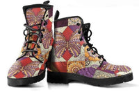 Autumn Butterflies-Women's Combat boots, , Hippie Boots Lace up, Classic Short boots - MaWeePet- Art on Apparel