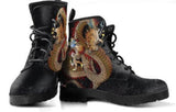 Chinese Dragon -Women's vegan leather, Festival, Boho, Combat, Hippie Boots - MaWeePet- Art on Apparel