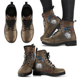 Raven Time-Womans Lace up Ankle, Bohemian Combat boots,  Lace up, Classic Short boots - MaWeePet- Art on Apparel