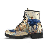 Ravens - Classic boots, combat boots, Lace up, Festival hippy boots - MaWeePet- Art on Apparel