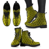 Jester Green- Classic boots, combat boots, Lace up, Festival hippy boots - MaWeePet- Art on Apparel