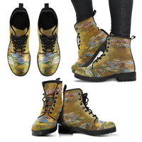 Green Lilli - Classic boots, combat boots, Lace up, Festival hippy boots - MaWeePet- Art on Apparel