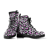 Cheetah Leopard Print Festival Combat boots,  Boots Lace up, Classic Short boots - MaWeePet- Art on Apparel