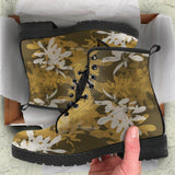 Naturals Bracken-Women's Combat boots,  Festival, Combat, Vintage Hippie Lace up Boots - MaWeePet- Art on Apparel