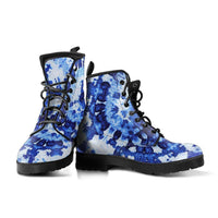 Tie Dye, Shibori- Ankle Boots, Women's Shoes, Vegan Leather, Lace Up, Classic Boots - MaWeePet- Art on Apparel