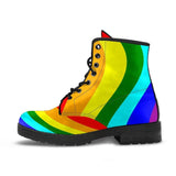 Rainbow Flag Unisex Rainbow Pride, LGBTQ, Gay Pride Boots, Combat Doc Boots, Classic Ankle Boots - MaWeePet- Art on Apparel