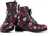 Roses and Peonies Combat boots, Hippie Boots Lace up, Classic Short boots - MaWeePet- Art on Apparel