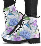 Humming Bird -Women's colorful Boots, Classic combat boots Style Festival Combat, Hippie Boots vegan Leather - MaWeePet- Art on Apparel