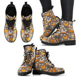 Chickens Yard Eggs -Waterproof Combat boots, , Designer Boots, Combat Boots, Hippie Boots - MaWeePet- Art on Apparel