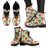 Tulips -Womans Combat boots,  Designer Boots, Combat Boots, Hippie Boots - MaWeePet- Art on Apparel
