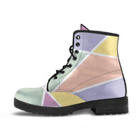 Pastel Pattern -Womans Combat boots, , Designer Boots, Combat Boots, Hippie Boots - MaWeePet- Art on Apparel