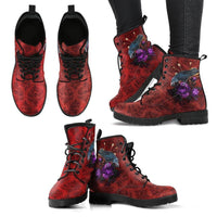 Raven Grunge - Combat boots,  Boots Lace up, Classic Short boots - MaWeePet- Art on Apparel