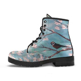 Sky Blossom Bird -Classic boots, combat boots, Lace up, Festival hippy boots - MaWeePet- Art on Apparel