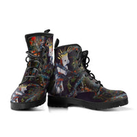 Cockatoo Abstract-Classic boots, combat boots, Lace up, Festival hippy boots - MaWeePet- Art on Apparel