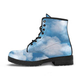 Clouds Sky-Classic boots, combat boots, Lace up, Festival hippy boots - MaWeePet- Art on Apparel