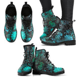 Turquoise Grunge  Combat boots,  Boots Lace up, Classic Short boots - MaWeePet- Art on Apparel