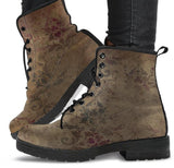 Warm brown Vintage  - Classic boots, combat boots, Lace up Festival boots - MaWeePet- Art on Apparel