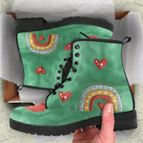 Boho - Classic boots, combat boots, Lace up, Festival hippy boots - MaWeePet- Art on Apparel