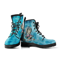 Mad Hatter Key Hole -Womans Combat boots, , Hippy Festival, Combat Boots - MaWeePet- Art on Apparel