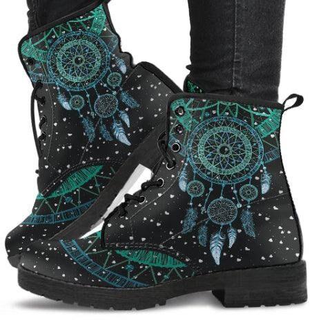 Dream Catcher - Ankle Boots, Women's Lace Up, Combat boots, Classic Short boots - MaWeePet- Art on Apparel